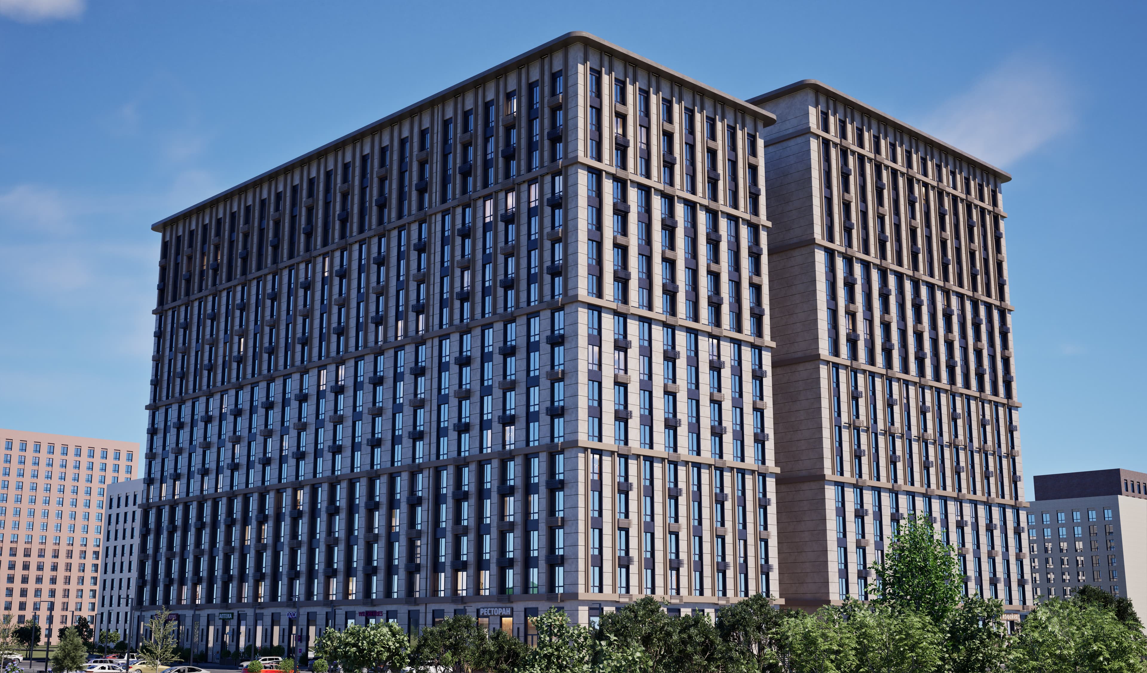 рендер фасада